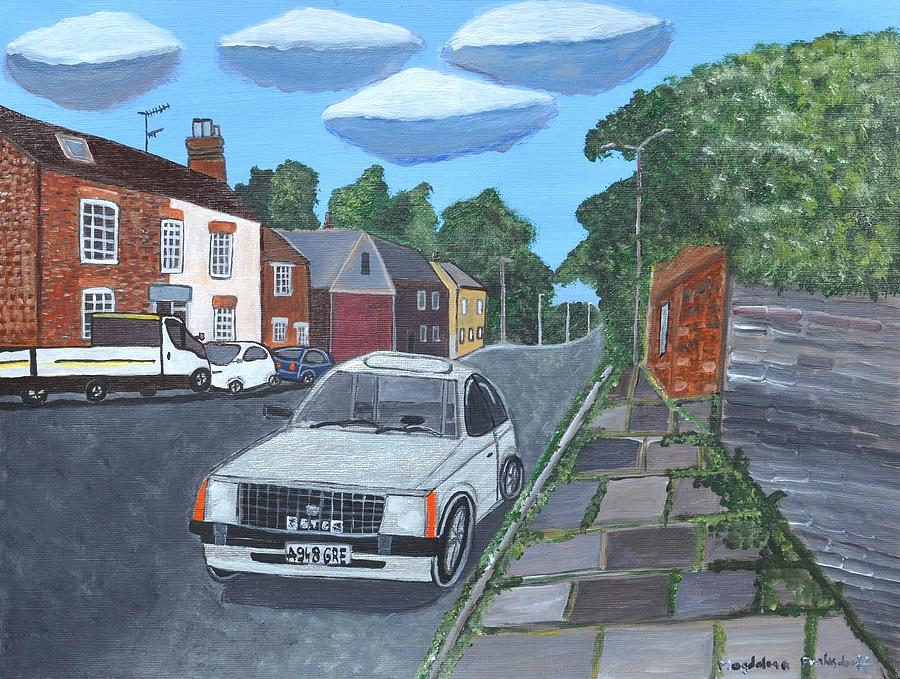 Street in Derby, England Painting by Magdalena Frohnsdorff