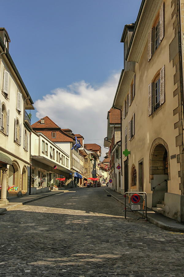 Street in Estavayer-le-Lac, Fribourg, Switzerland Photograph by Elenarts - Elena Duvernay photo