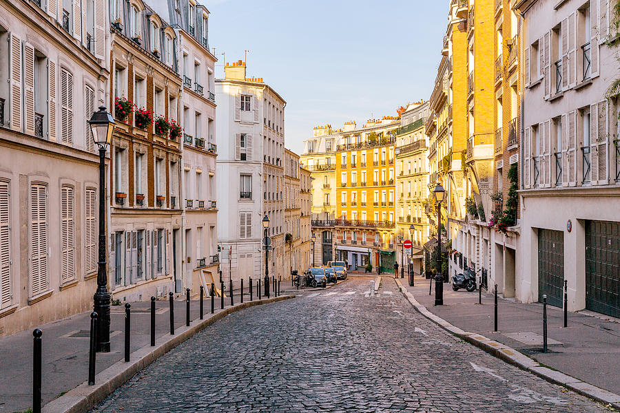 Street in Montmartre, Paris, France Photograph by Alexander Spatari