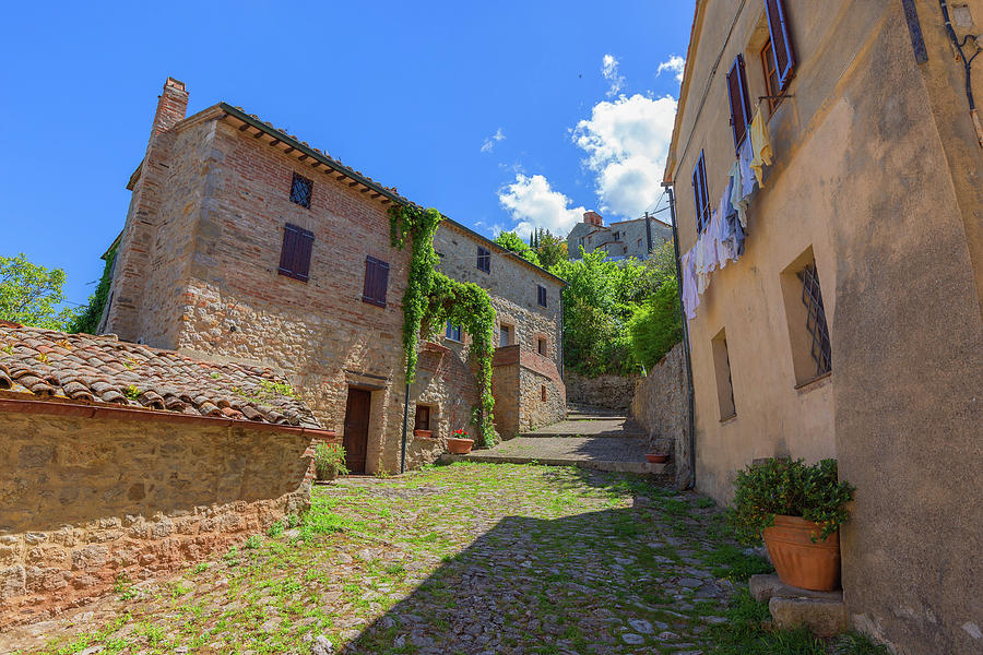 Street in old medieval Italy town Photograph by Mikhail Kokhanchikov