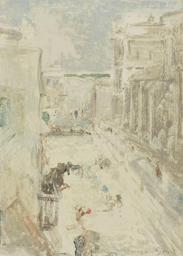 Street in Seville Painting by Charles Conder