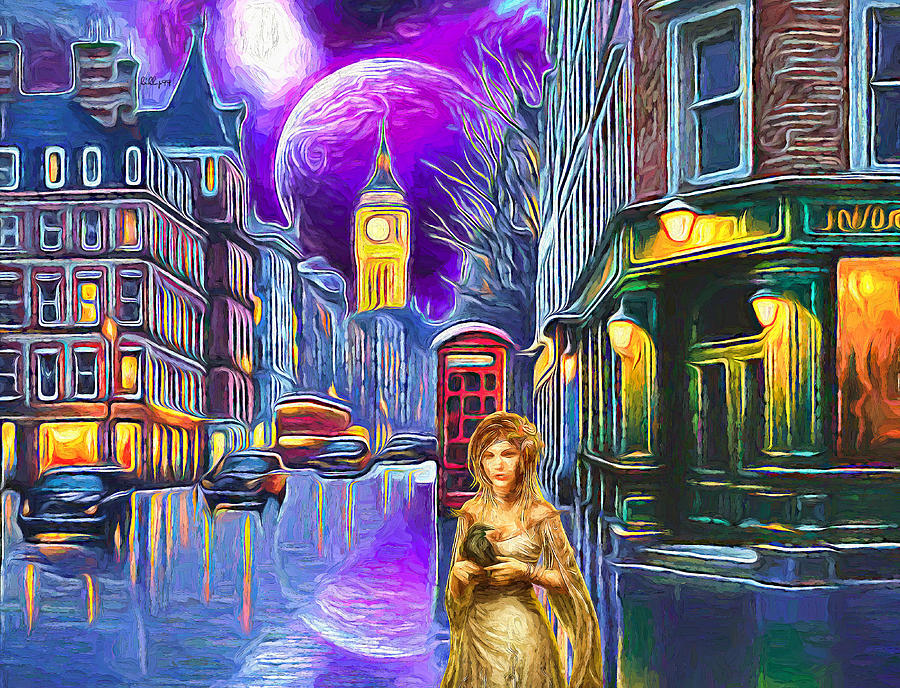 Street magic in London Painting by Nenad Vasic