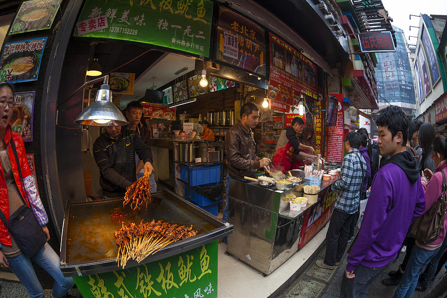 Street market, Changsa, China Photograph by Holgs