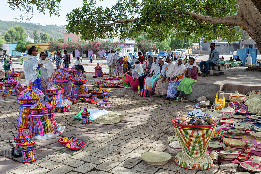 Street market in center of Aksum, Ethiopia Africa Photograph by Artush ...