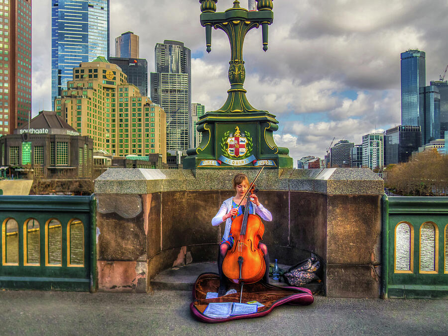 City Photograph - Street Musician by Bette Devine
