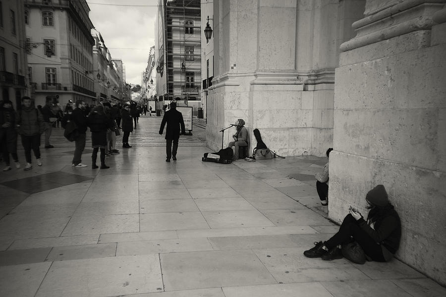 Street Musician in Lisbon Photograph by Zulufriend