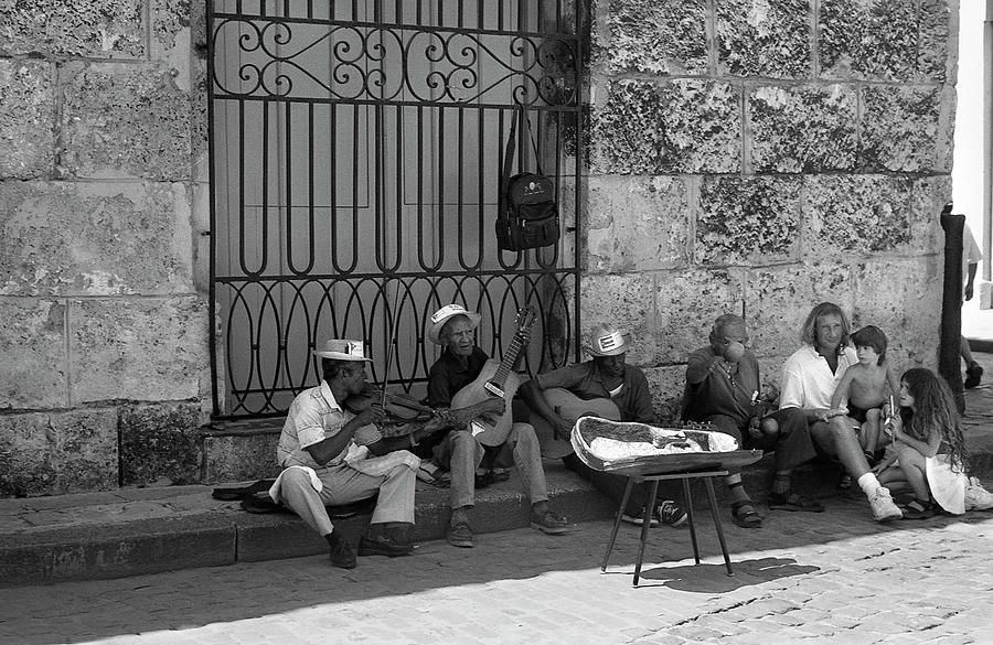 Musician Photograph - Street musicians in Plaza de la Catedral, Havana by RicardMN Photography