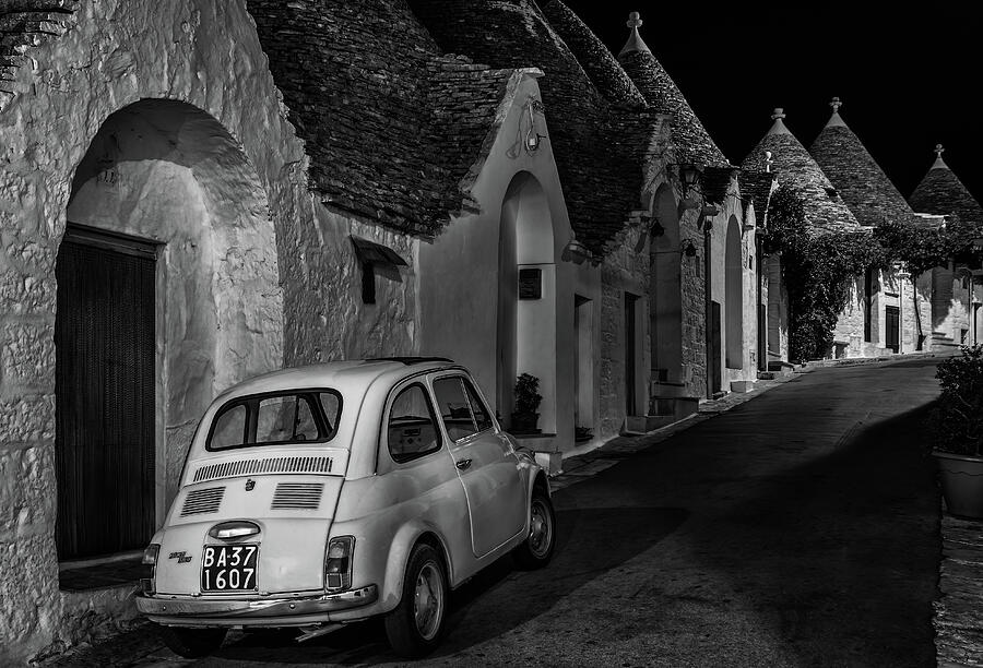 Street Of Alberobello At Night Photograph by Elvira Peretsman