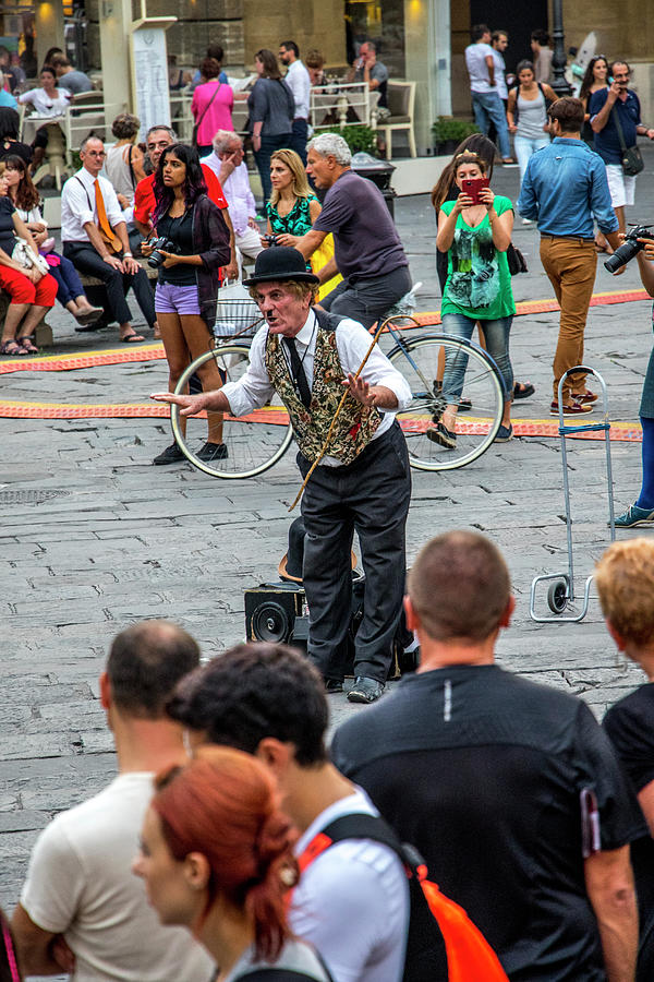 Street Photograph - Street Performers in Florence by Jean Haynes