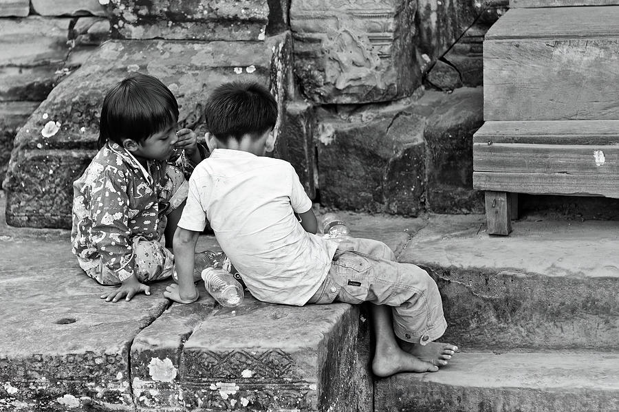 Street photography, Angkor Wat. Cambodia  Photograph by Lie Yim