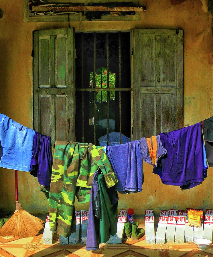 Opened window, Vietnam Photograph by Robert Bociaga