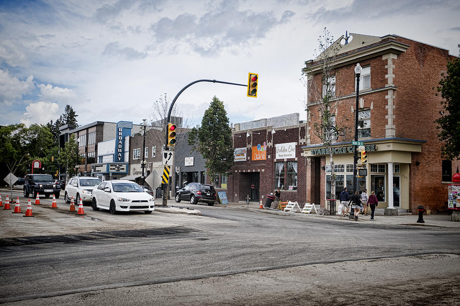 Street Repair on Broadway Avenue in Saskatoon Photograph by Dougall_Photography