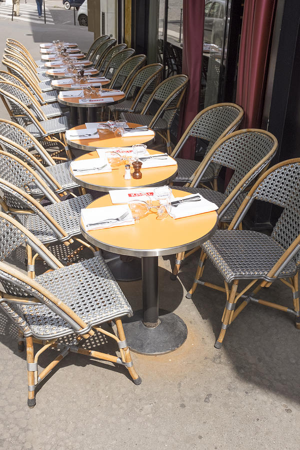 Street restaurant in Avenue George V in French Capital Paris in spring Photograph by Silkfactory