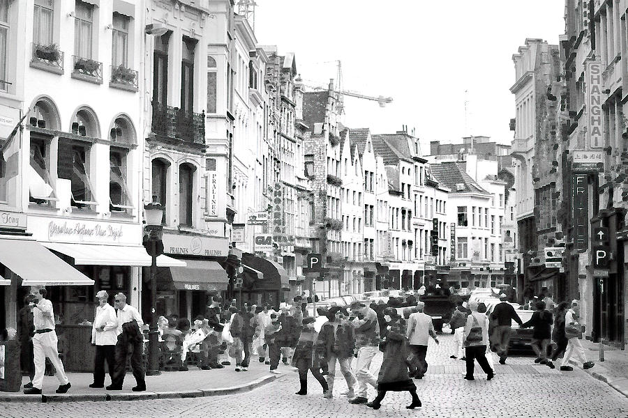 Street Scene, Antwerp, Belgium Photograph by Jerry Griffin