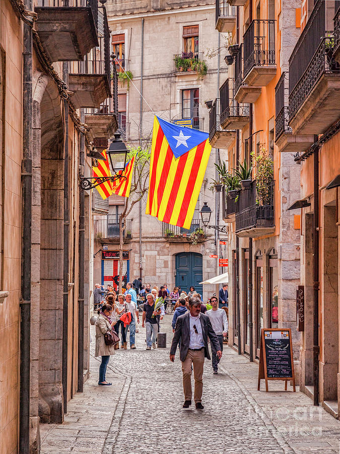 Street Scene, Girona, Spain Photograph by Colin and Linda McKie