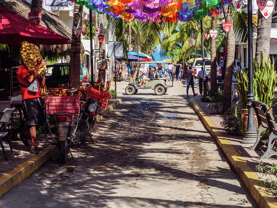 Street Scene in Sayulita Photograph by Rob Huntley