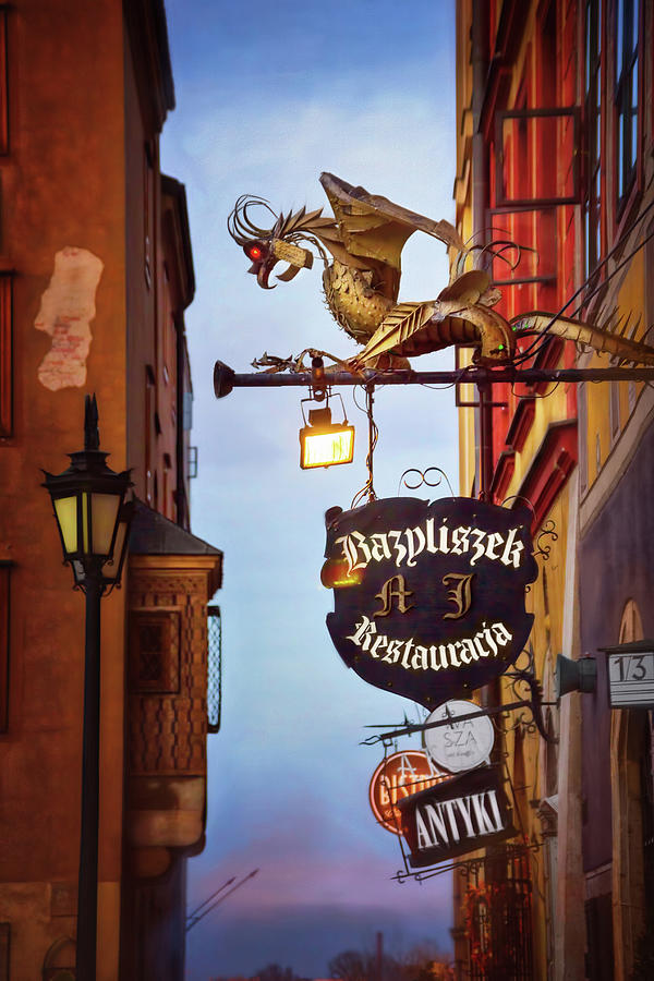 Street Signs of Warsaw Old Town  Photograph by Carol Japp