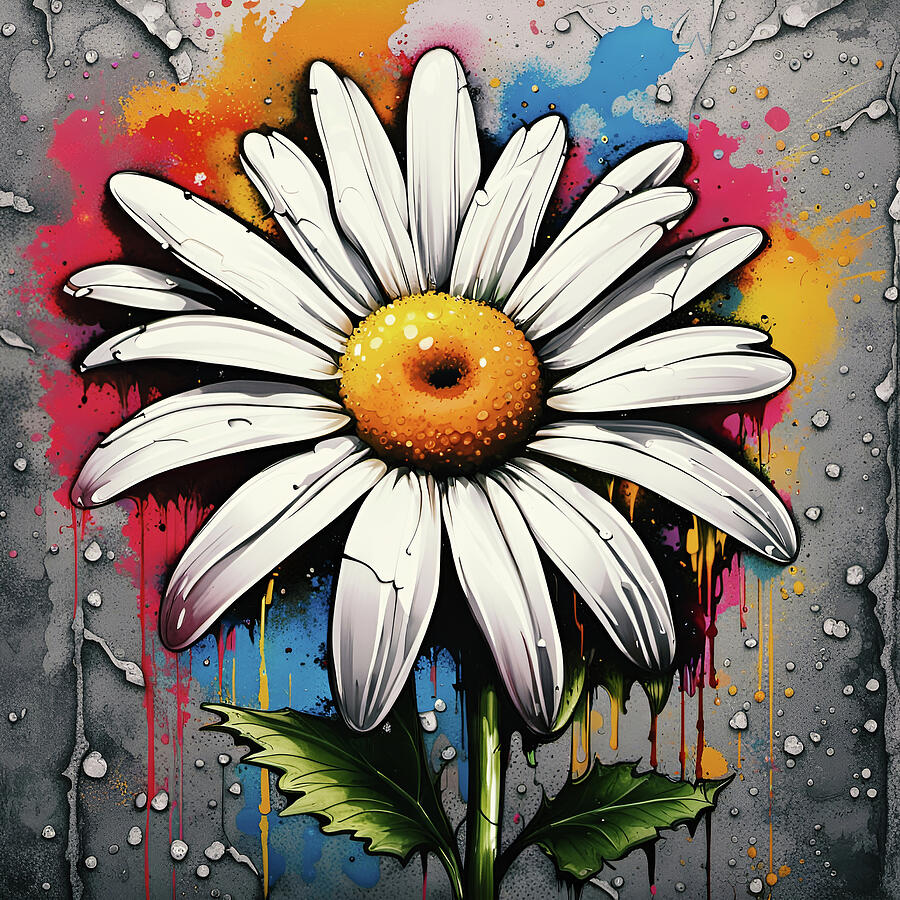 Street Style Daisy Flowers Digital Art by Freddy B Street Style Daisy Flowers Digital Art by Freddy B