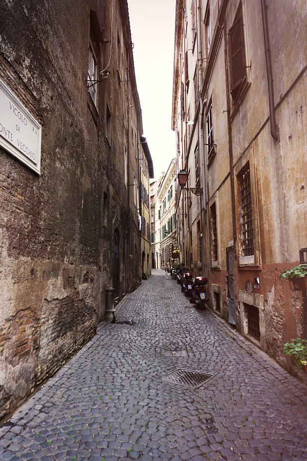Street view in Trastevere Photograph by Burak Karademir