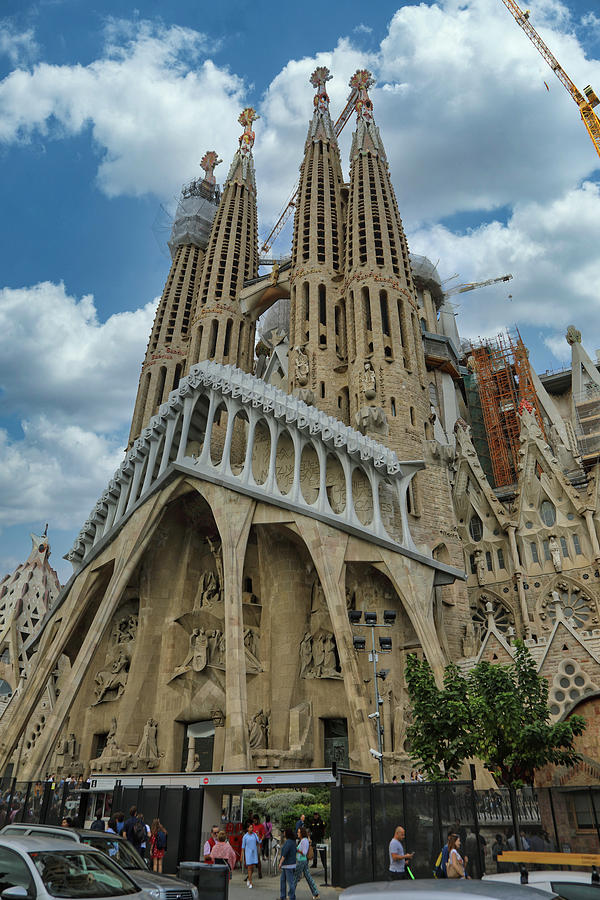 Sagrada Familia Street View Street View La Sagrada Familia Spain Photograph By Chuck Kuhn | Fine Art  America