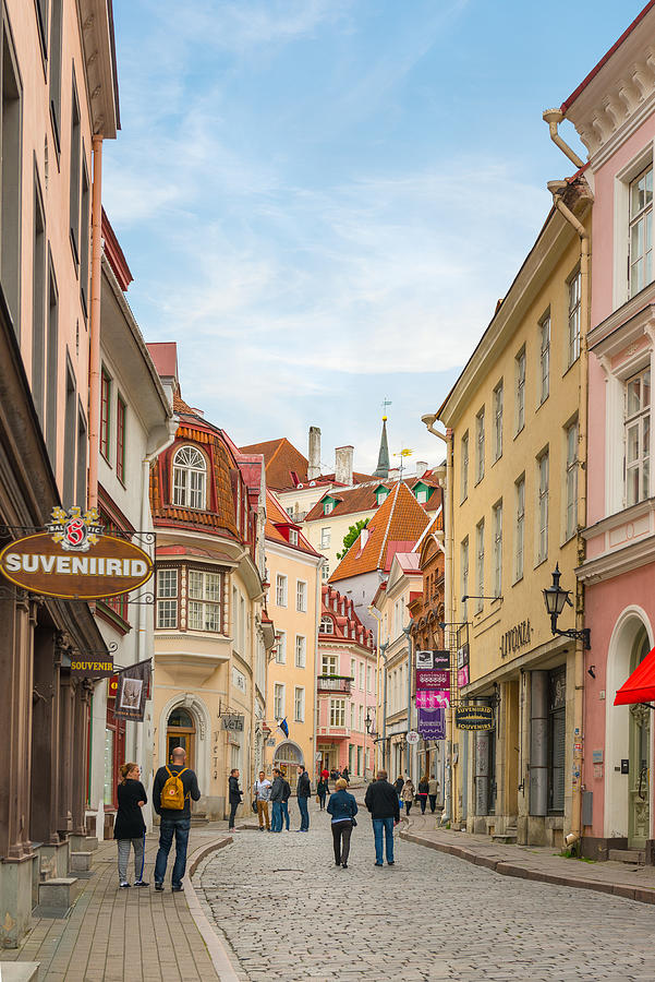 Street view of Tallinn, Estonia Photograph by Syolacan