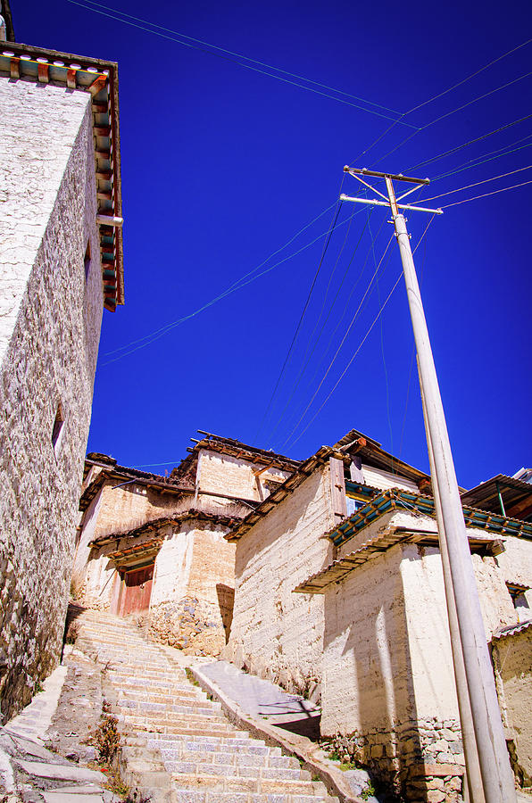Street view of traditional Tibetan houses Photograph by Adelaide Lin