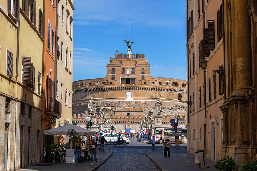 Street View To Castel Sant Angelo In Rome Photograph by Artur Bogacki