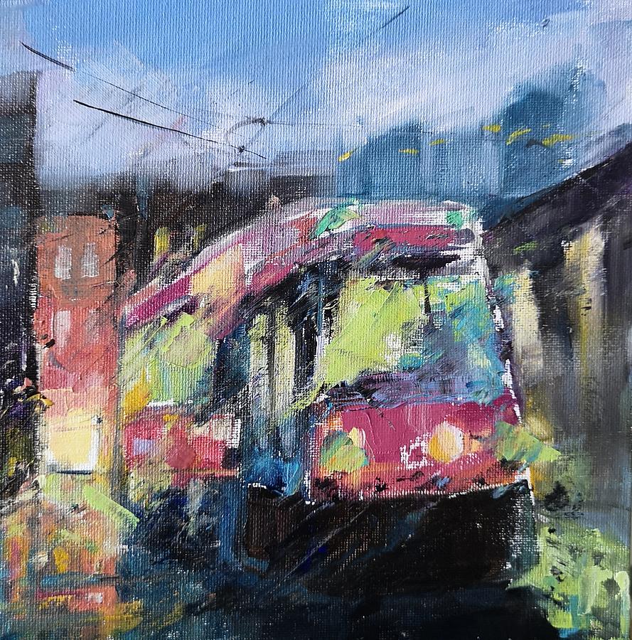 Streetcar 7pm Painting by Sheila Romard