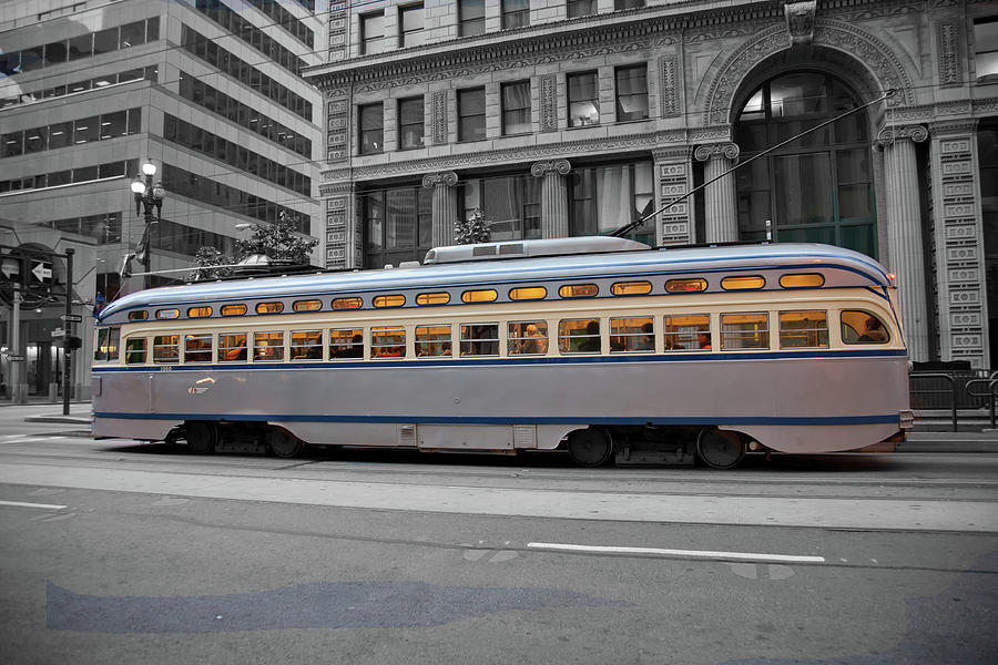 Streetcar in SF at Dusk Photograph by Matthew Bamberg