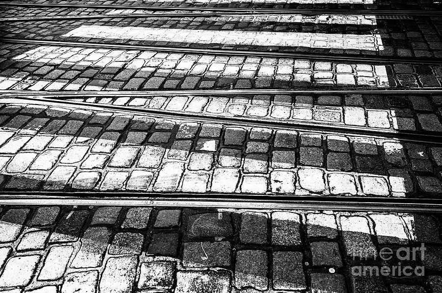 Streetcar Tracks in Prague Photograph by M G Whittingham