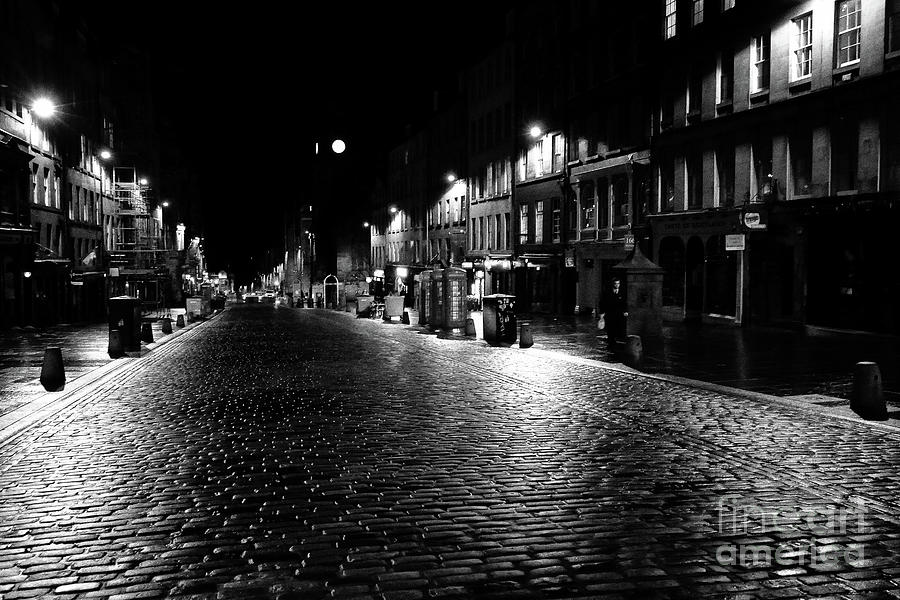 Streets of Edinburgh at Night Photograph by Lynn Bolt