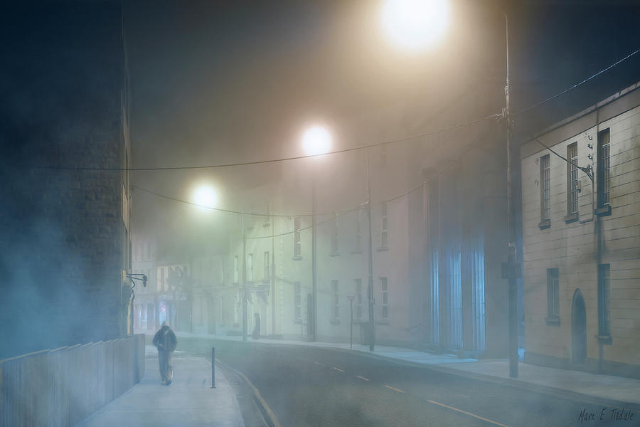 Unique Photograph - Streets of Galway in a Fog by Mark E Tisdale