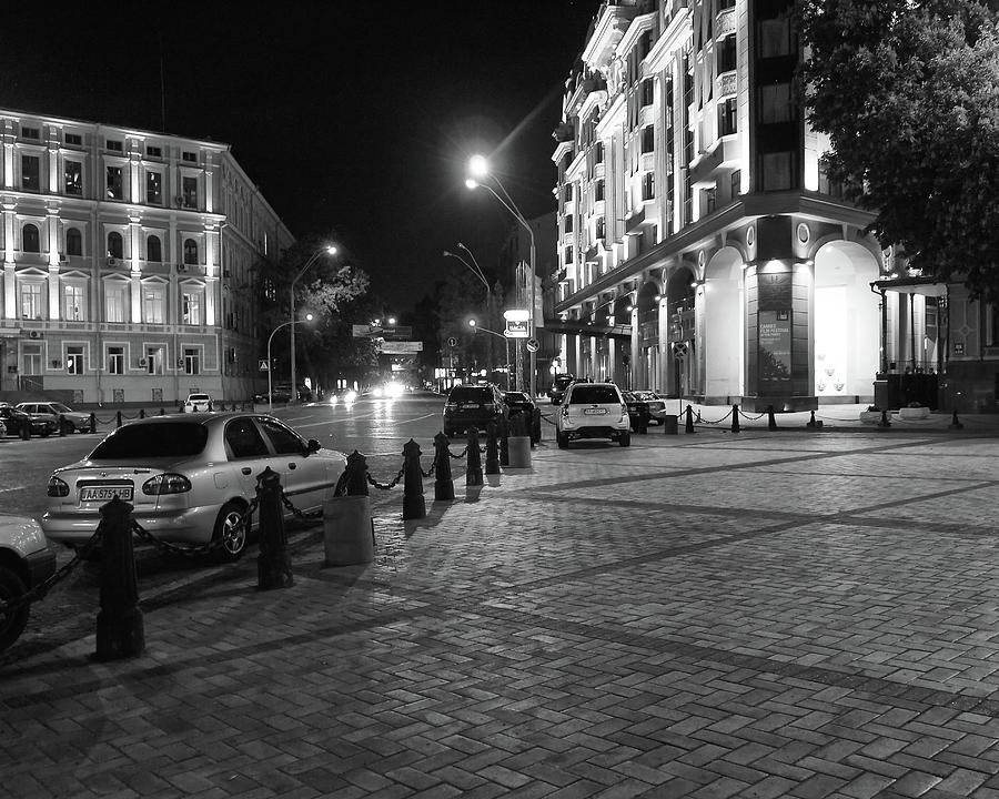 Streets of Kiev II BW Photograph by Scott Olsen