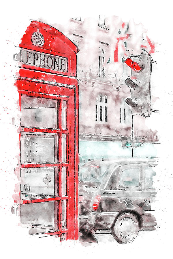 Streets of London - 13 Painting by AM FineArtPrints