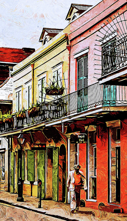 Streets of New Orleans - 01 Painting by AM FineArtPrints