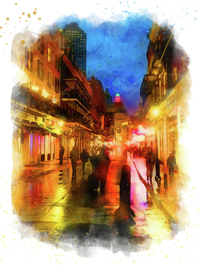 Streets of New Orleans - 03 Painting by AM FineArtPrints