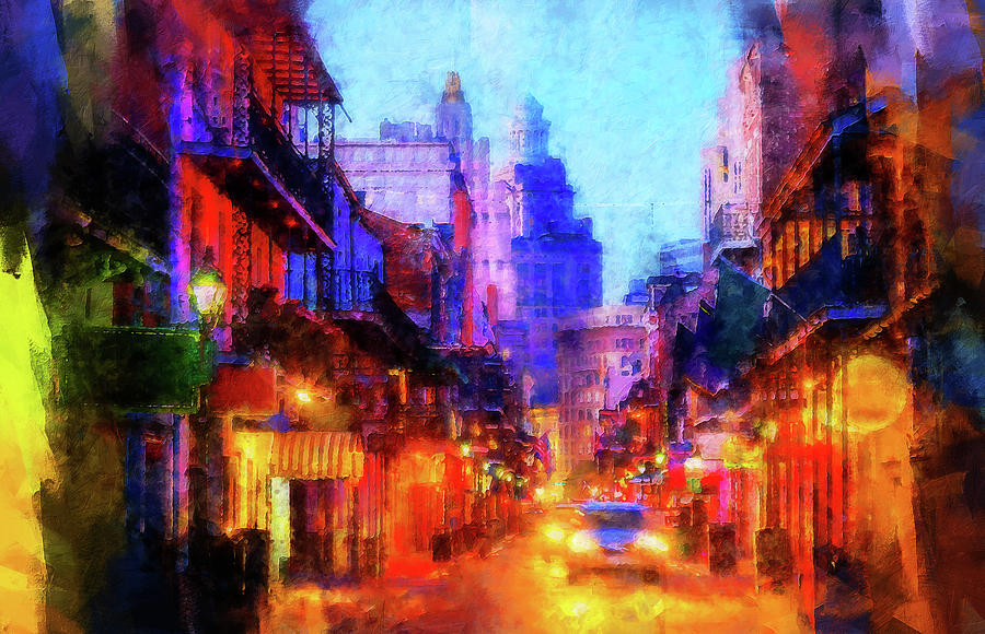 Streets of New Orleans - 05 Painting by AM FineArtPrints