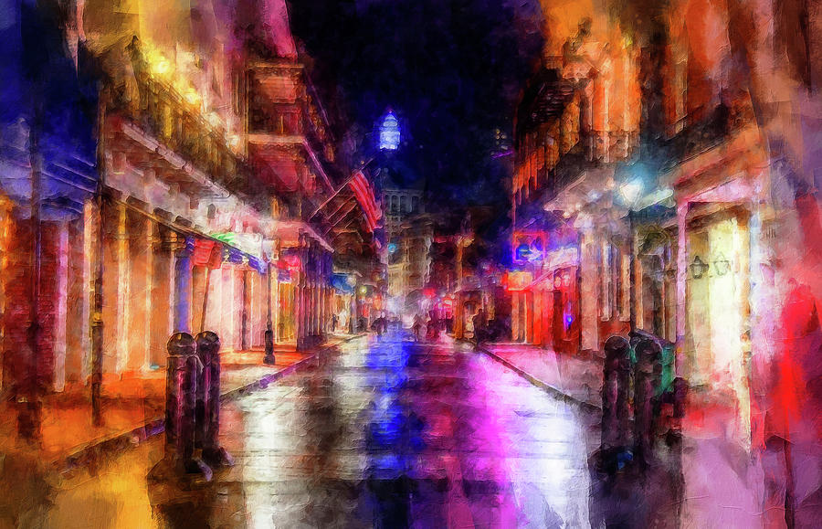 Streets of New Orleans - 07 Painting by AM FineArtPrints