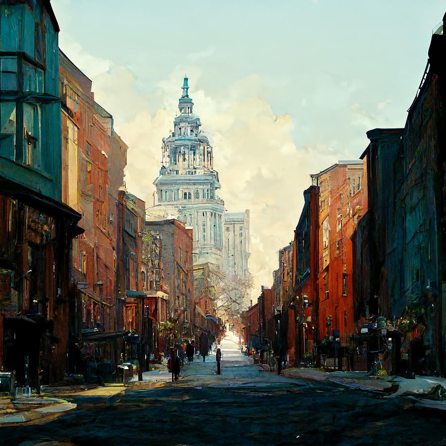   streets  of  Philadelphia  4a48b97e  0a33  475b  bd89  472c22577ab6 by Asar Studios Painting by Celestial Images