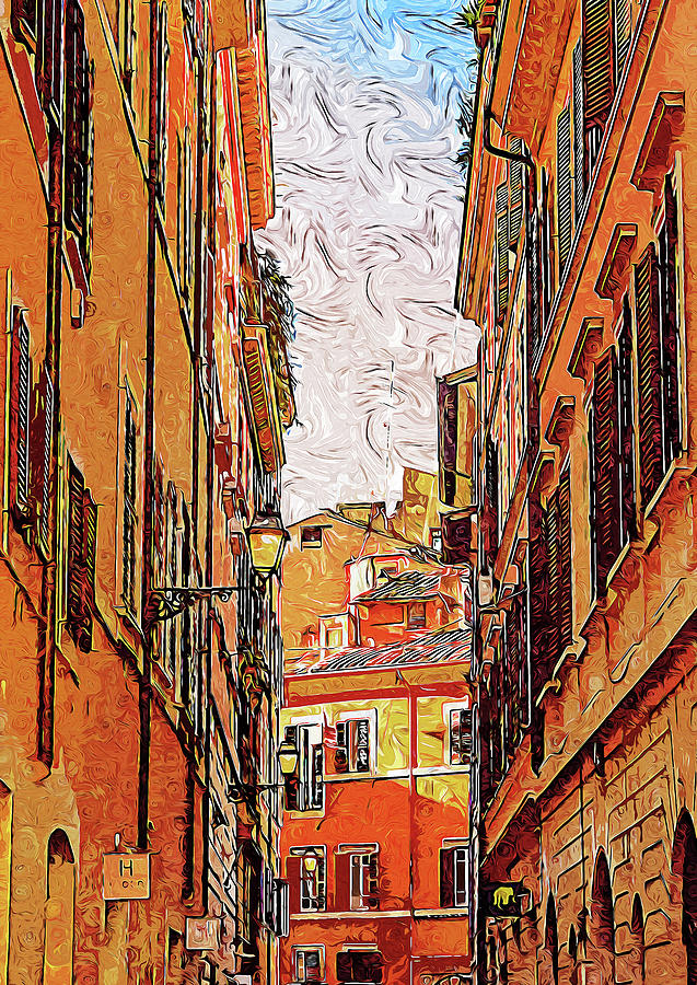 Streets of Rome, Through art and history - 10 Painting by AM FineArtPrints