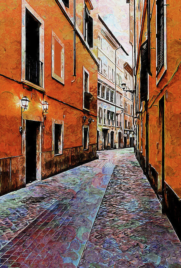 Streets of Rome, Through art and history - 11 Painting by AM FineArtPrints