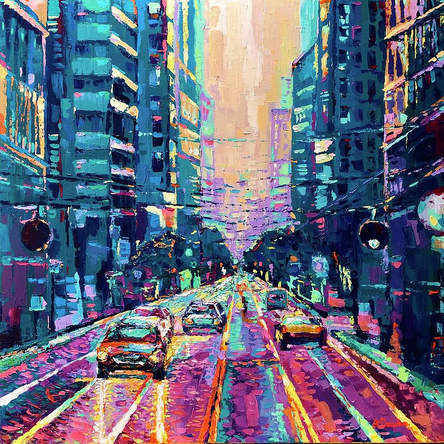 Architecture Painting - Streets of San Francisco by Adriana Dziuba