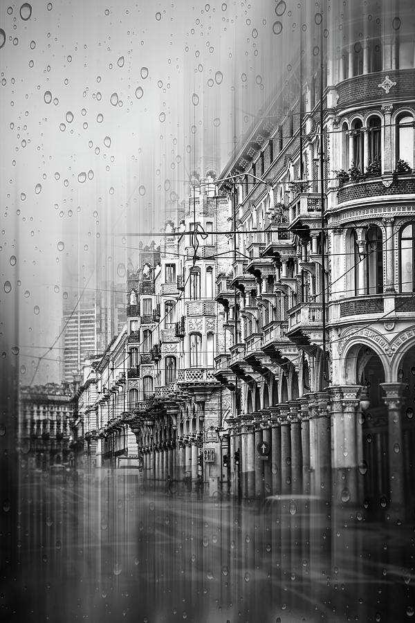 Streets of Turin Italy Black and White Photograph by Carol Japp - Fine ...