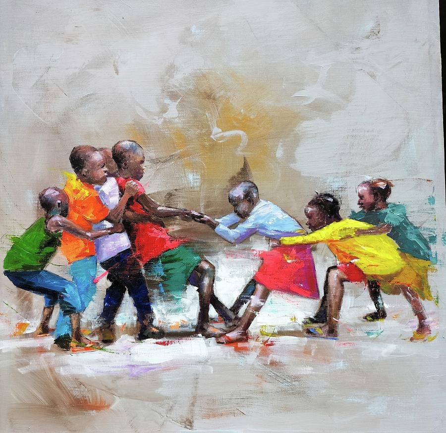 Strength vs courage 2 Painting by Innocent Chikezie - Fine Art America