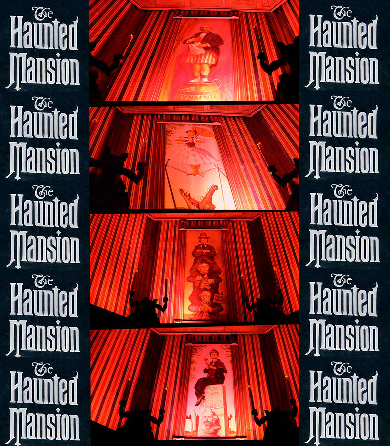 Stretching room scene Haunted Mansion Mixed Media by David Lee Thompson