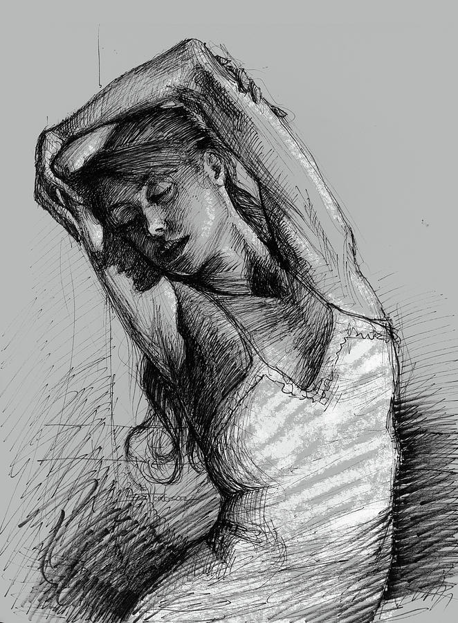 Stretching Drawing by Steve Henderson
