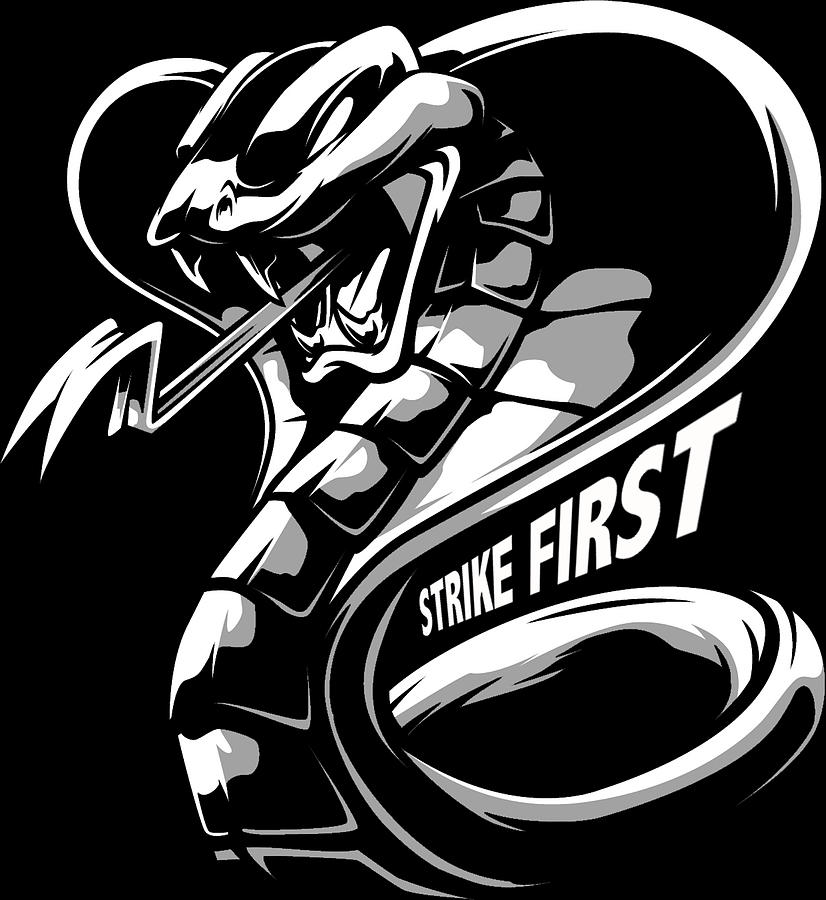 Strike First Cobra Tee Tees T-Shirt Tshirt Painting by Tony Rubino