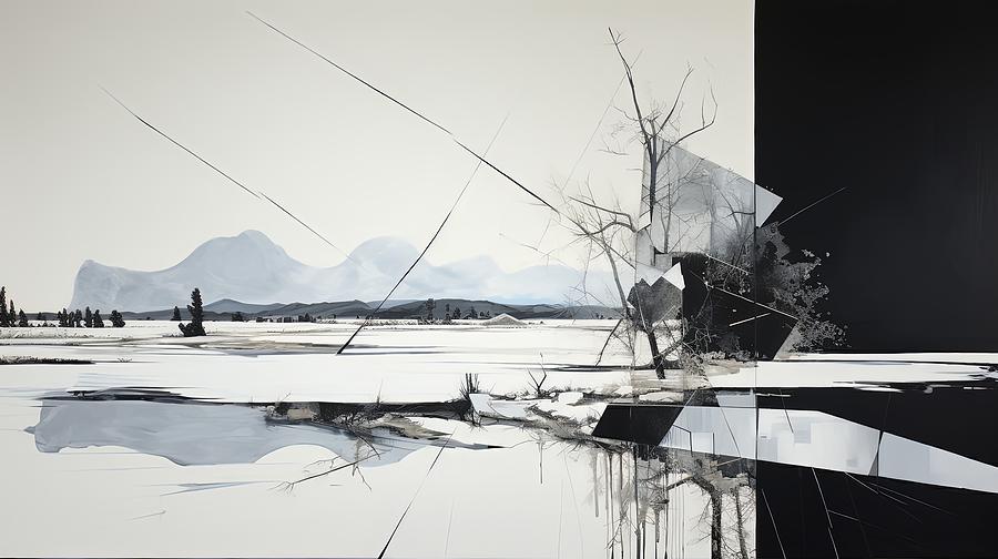 Striking Black and White Art Painting by Lourry Legarde
