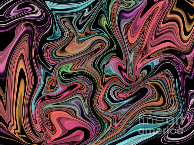 Striking Swirl Design Pattern Digital Art by Barefoot Bodeez Art
