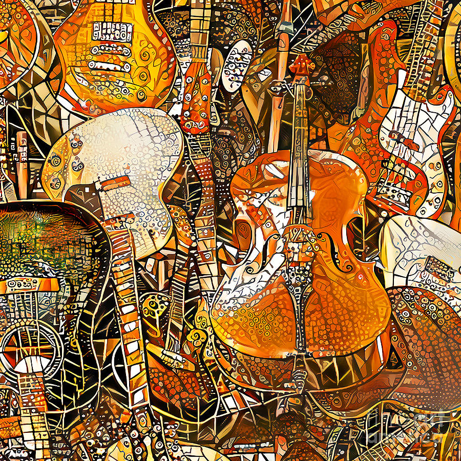 String Instruments in Contemporary Art 20210216 square Photograph by Wingsdomain Art and Photography